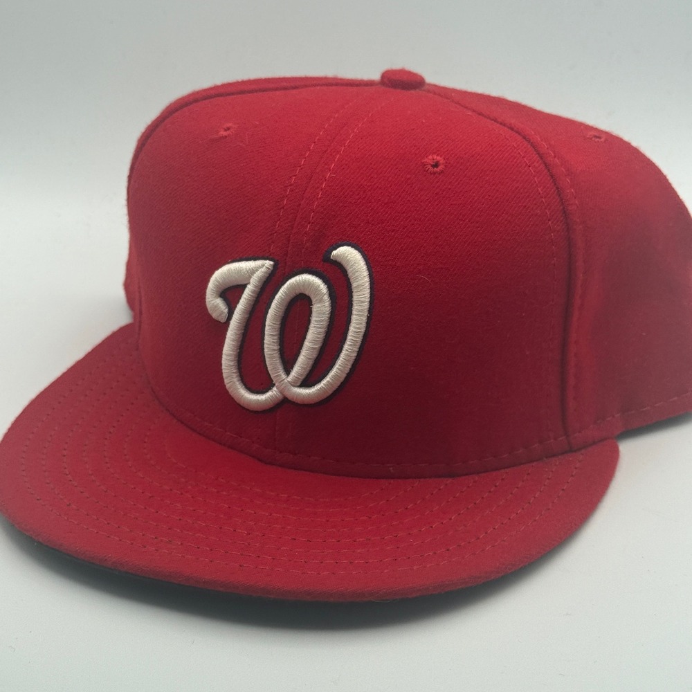 New Era 59FIFTY Washington Nationals MLB Authentic On-Field Fitted Hat Red 7 1/2